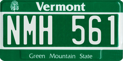 VT license plate NMH561