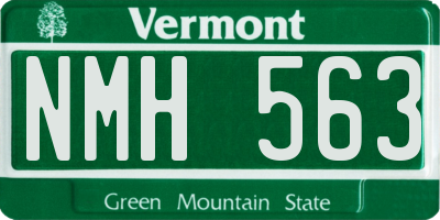 VT license plate NMH563