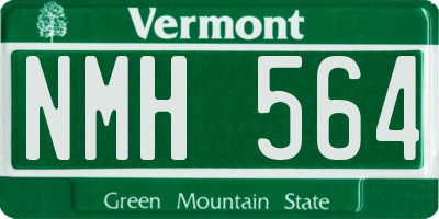 VT license plate NMH564