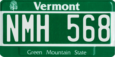 VT license plate NMH568
