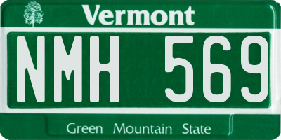 VT license plate NMH569