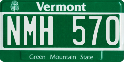 VT license plate NMH570