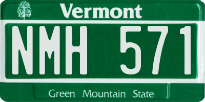VT license plate NMH571