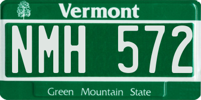 VT license plate NMH572