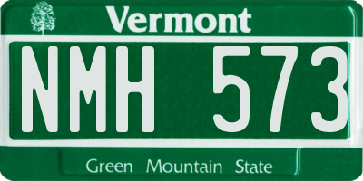 VT license plate NMH573