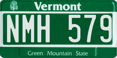 VT license plate NMH579