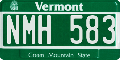 VT license plate NMH583