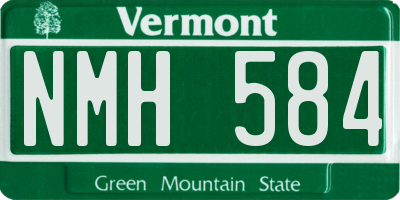 VT license plate NMH584