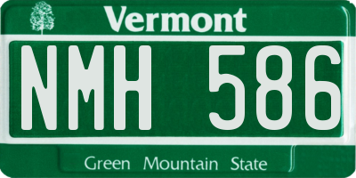 VT license plate NMH586