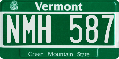 VT license plate NMH587