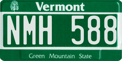 VT license plate NMH588