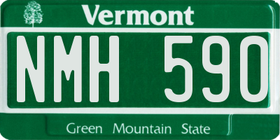 VT license plate NMH590