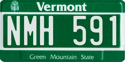 VT license plate NMH591