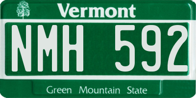 VT license plate NMH592