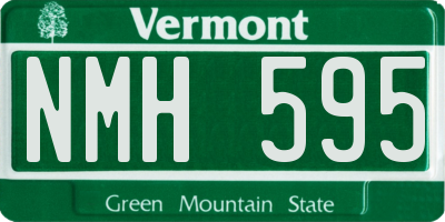 VT license plate NMH595