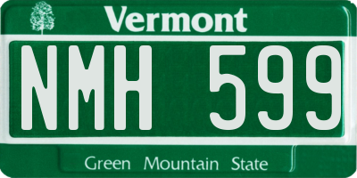VT license plate NMH599