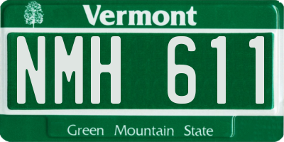 VT license plate NMH611