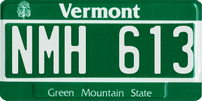 VT license plate NMH613