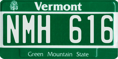 VT license plate NMH616