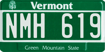 VT license plate NMH619