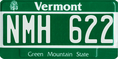 VT license plate NMH622