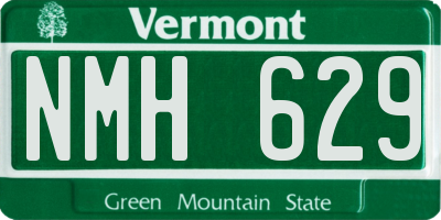 VT license plate NMH629