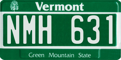 VT license plate NMH631