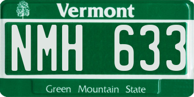VT license plate NMH633
