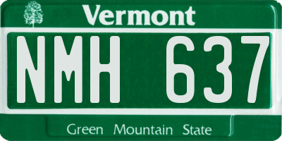 VT license plate NMH637