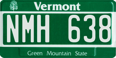 VT license plate NMH638
