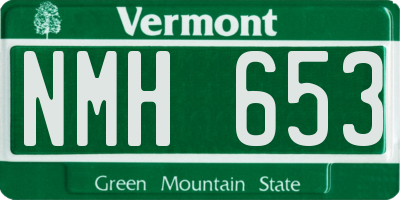 VT license plate NMH653