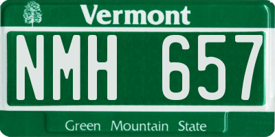 VT license plate NMH657
