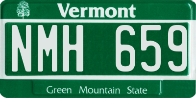 VT license plate NMH659