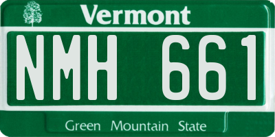 VT license plate NMH661