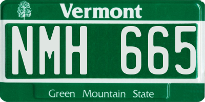 VT license plate NMH665