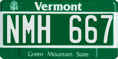 VT license plate NMH667