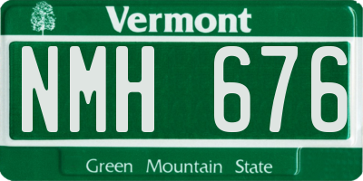 VT license plate NMH676