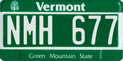 VT license plate NMH677