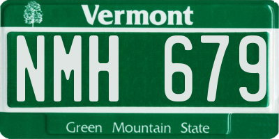 VT license plate NMH679