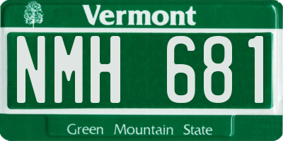 VT license plate NMH681