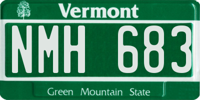 VT license plate NMH683