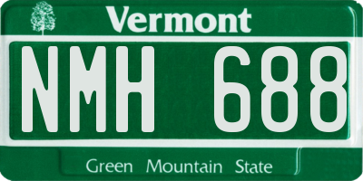 VT license plate NMH688