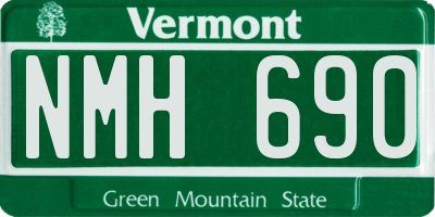 VT license plate NMH690