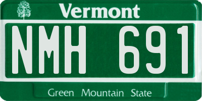 VT license plate NMH691