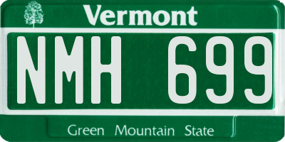 VT license plate NMH699