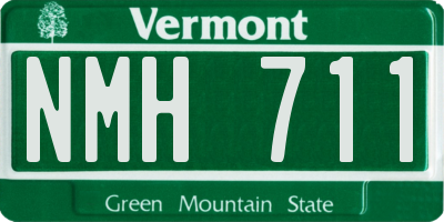 VT license plate NMH711