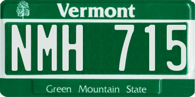 VT license plate NMH715