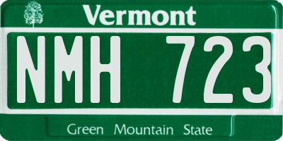 VT license plate NMH723