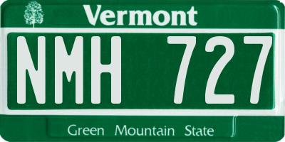 VT license plate NMH727