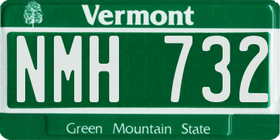 VT license plate NMH732